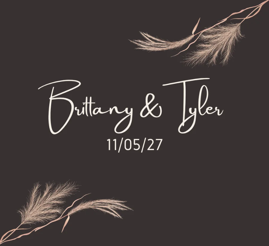 Brittany & Tyler rustic wedding lip balm label design