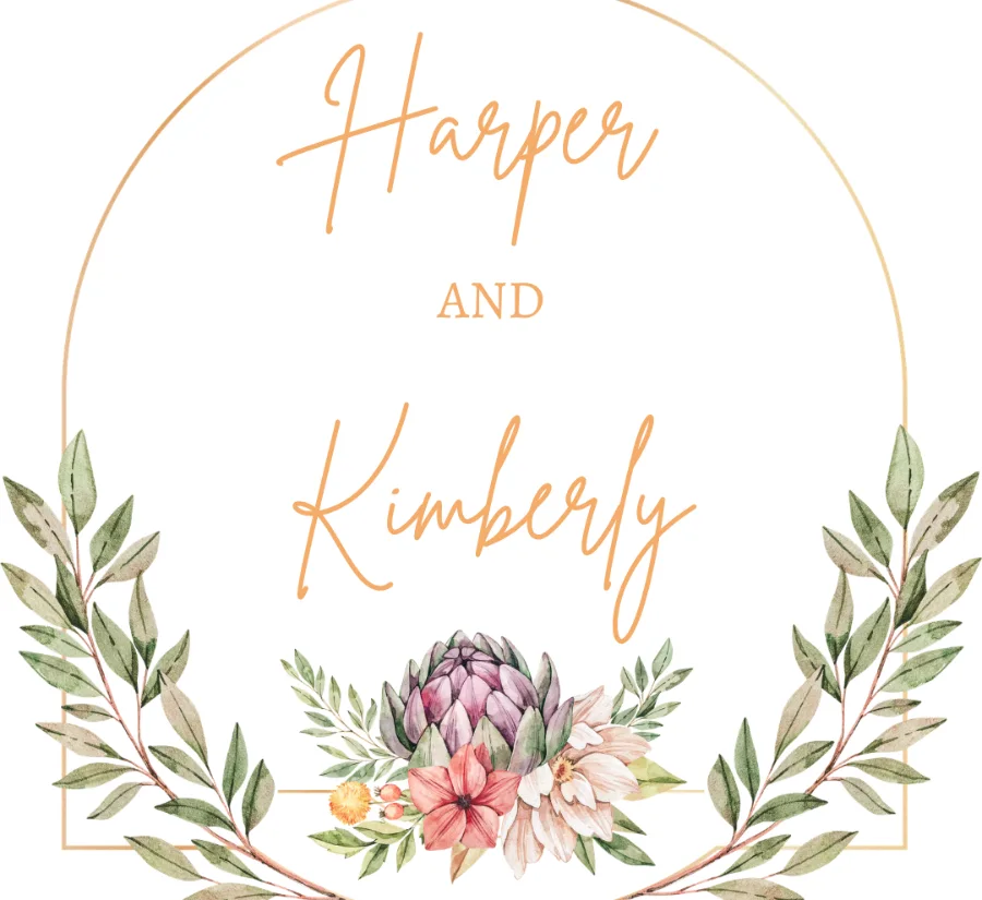 Harper and Kimberly rustic wedding lip balm label design