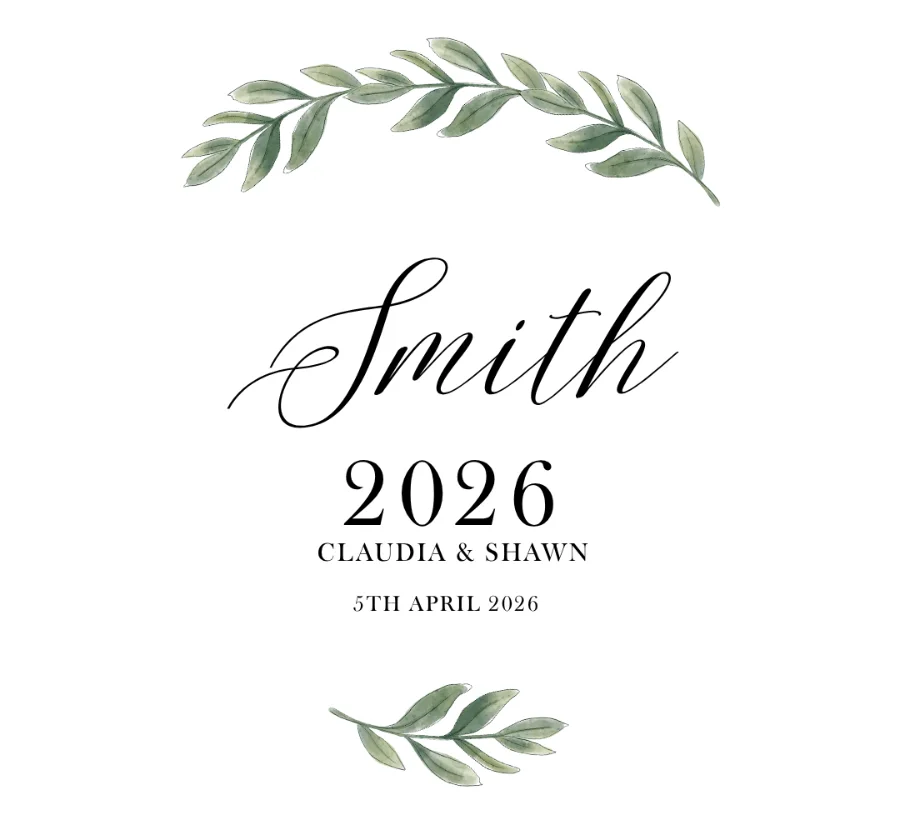 The Smiths 2026 floral wedding lip balm label design