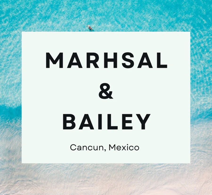 Marhsal & Bailey beach and destination wedding lip balm label design