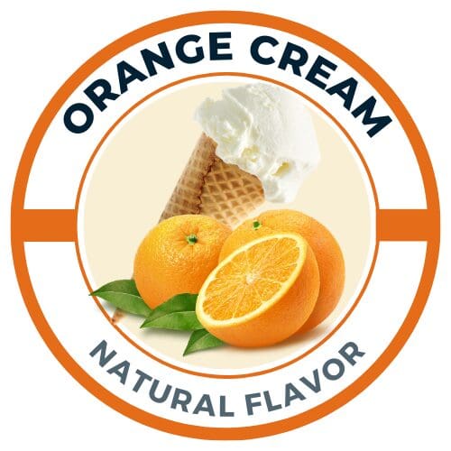 Orange cream wedding lip balm favor with citrus design